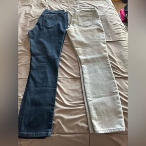 Maurice’s jeggings Blue and gray - size large regular- EUC - both pairs!